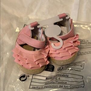 Pink Ruffled Kids Shoes